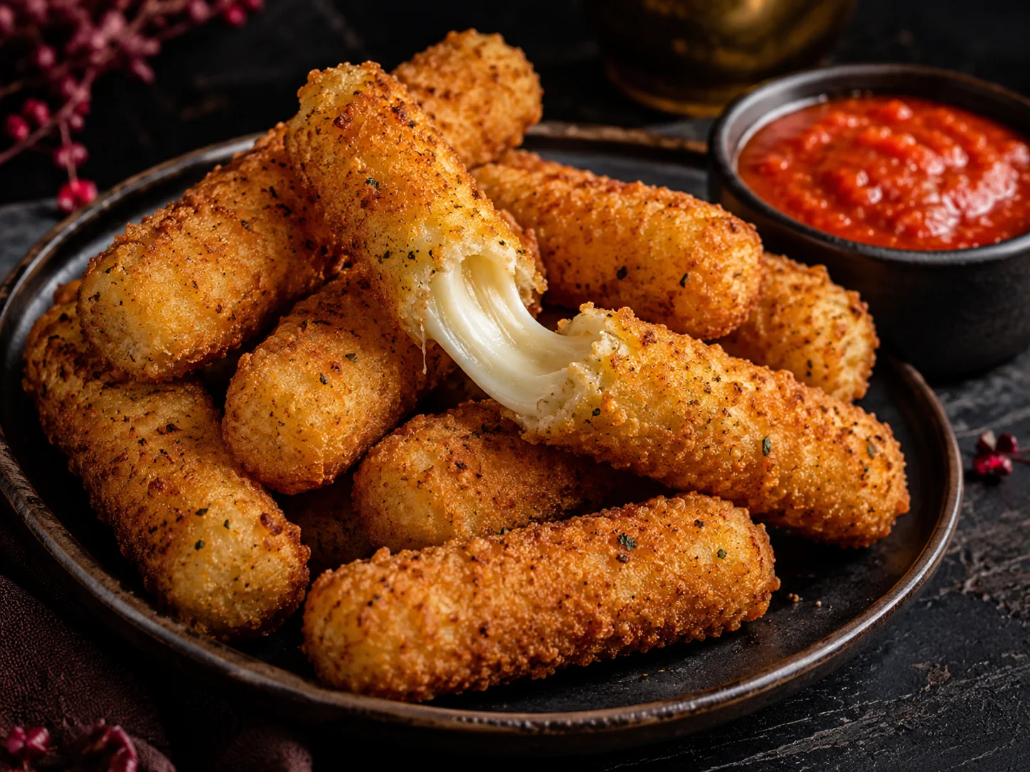 Bastones de mozzarella de la carta